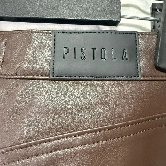 PISTOLA Faux Leather Pants | Size 25 | Excellent Condition - Picture 4 of 7